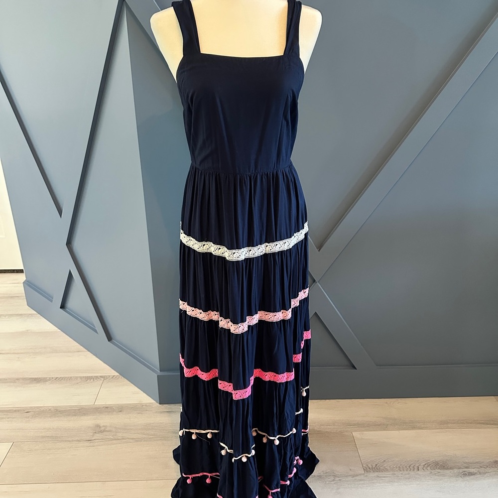 Crown & Ivy Navy boho maxi dress💝 - Picture 2 of 6